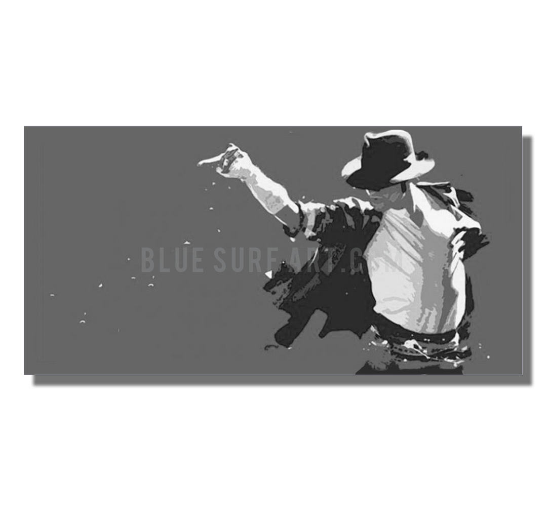 This is it! - Grey - Michael Jackson Oil Painting on Canvas by Blue Surf Art 5