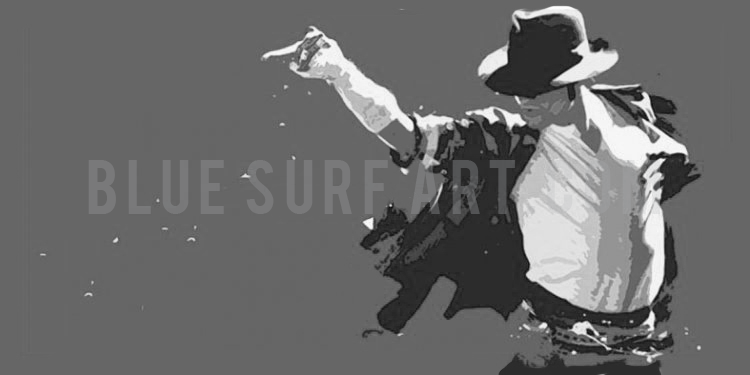 This is it! - Grey - Michael Jackson Oil Painting on Canvas by Blue Surf Art