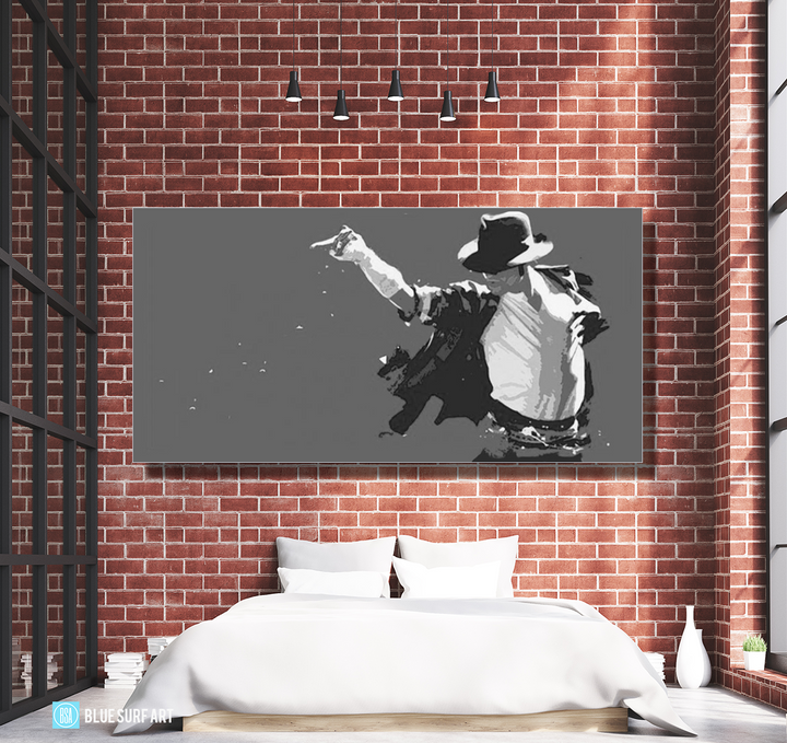 This is it! - Grey - Michael Jackson Oil Painting on Canvas by Blue Surf Art 3