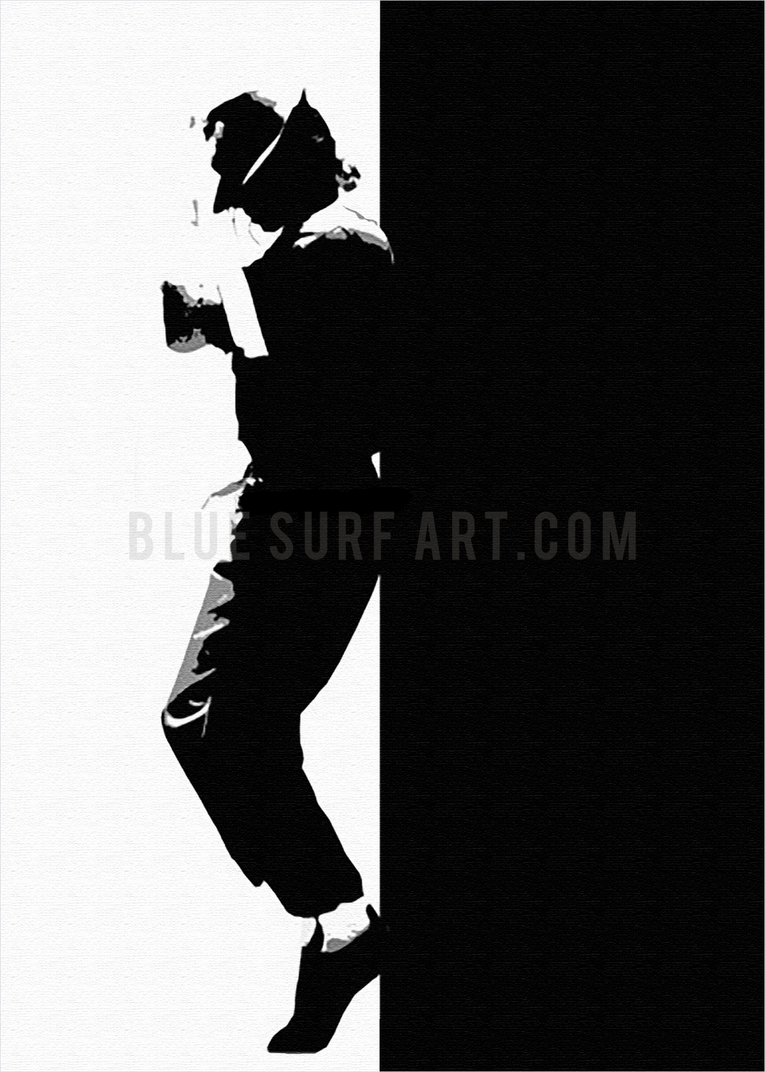 Off the Wall - Michael Jackson Oil Painting on Canvas by Blue Surf Art