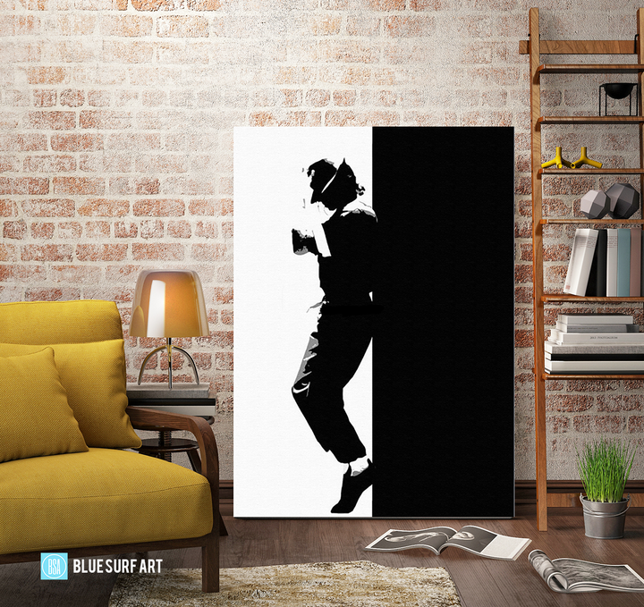 Off the Wall - Michael Jackson Oil Painting on Canvas by Blue Surf Art 3