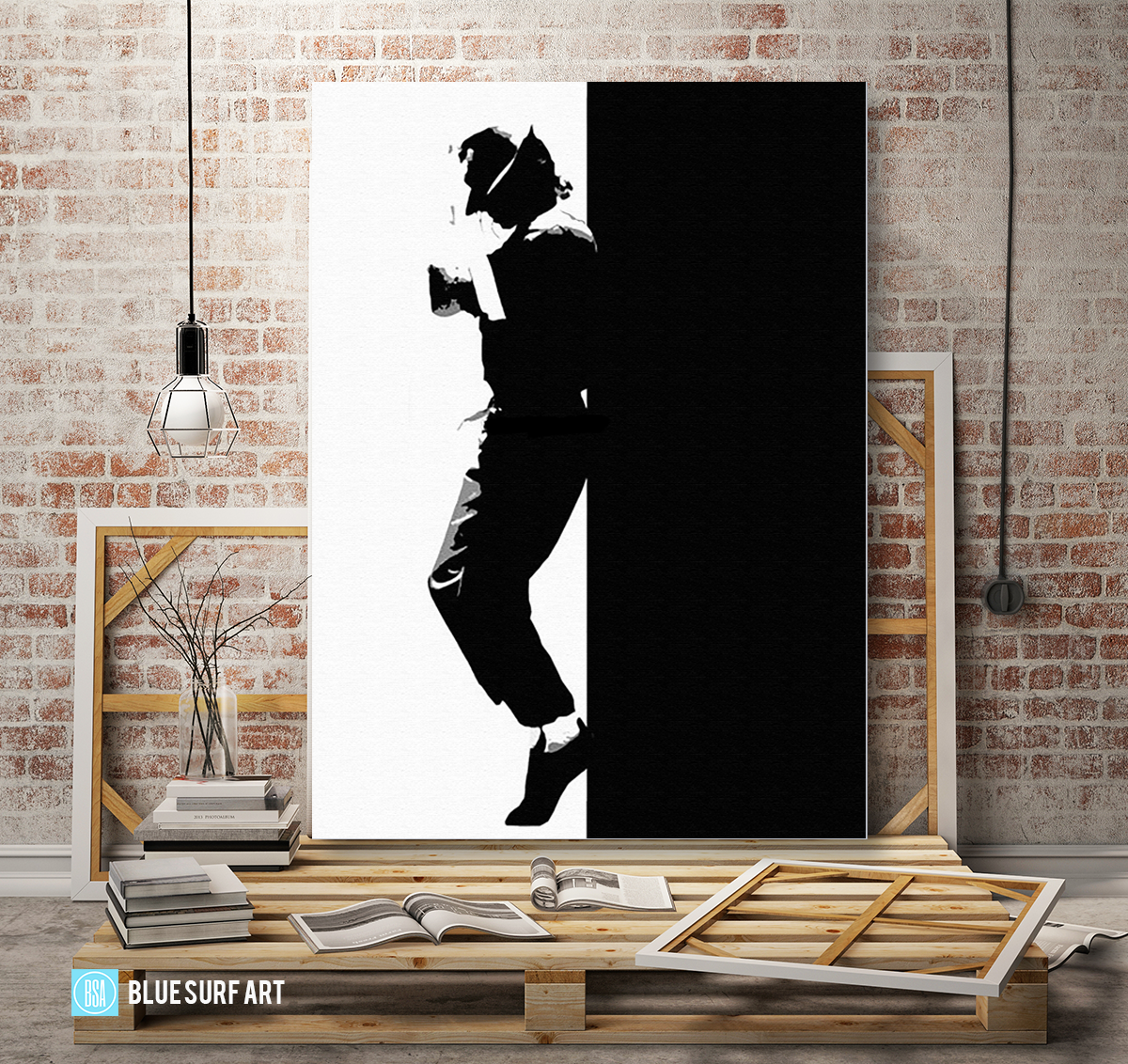 Off the Wall - Michael Jackson Oil Painting on Canvas – Blue Surf Art Off the Wall - Michael Jackson Oil Painting on Canvas – Blue Surf Art