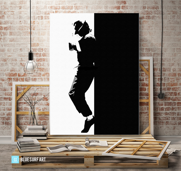 Off the Wall - Michael Jackson Oil Painting on Canvas by Blue Surf Art 4