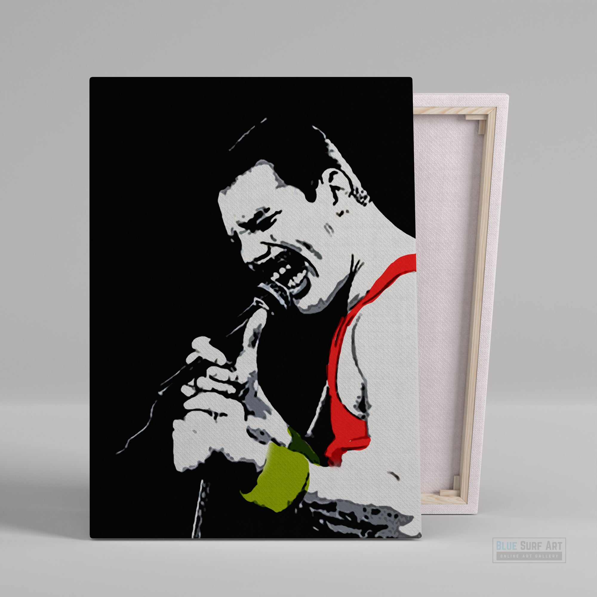 Freddie Mercury, Queen Freddie Canvas Art Painting – Blue