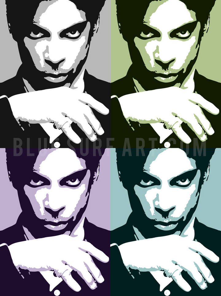 Prince Four Panel Oil Painting on Canvas by Blue Surf Art