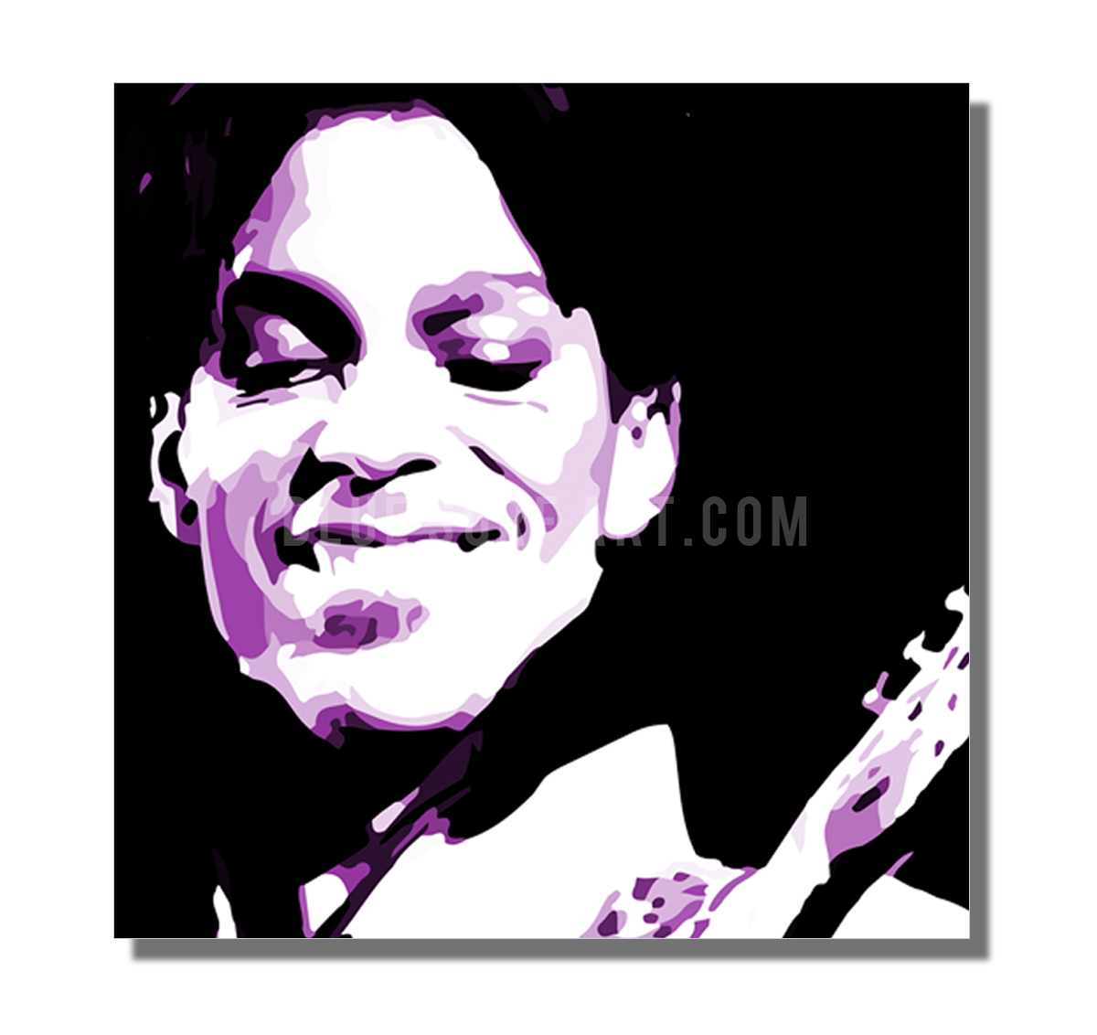 Prince Rogers Nelson Purple Rain Pop Art Original Oil Painting on Canvas by Blue Surf Art