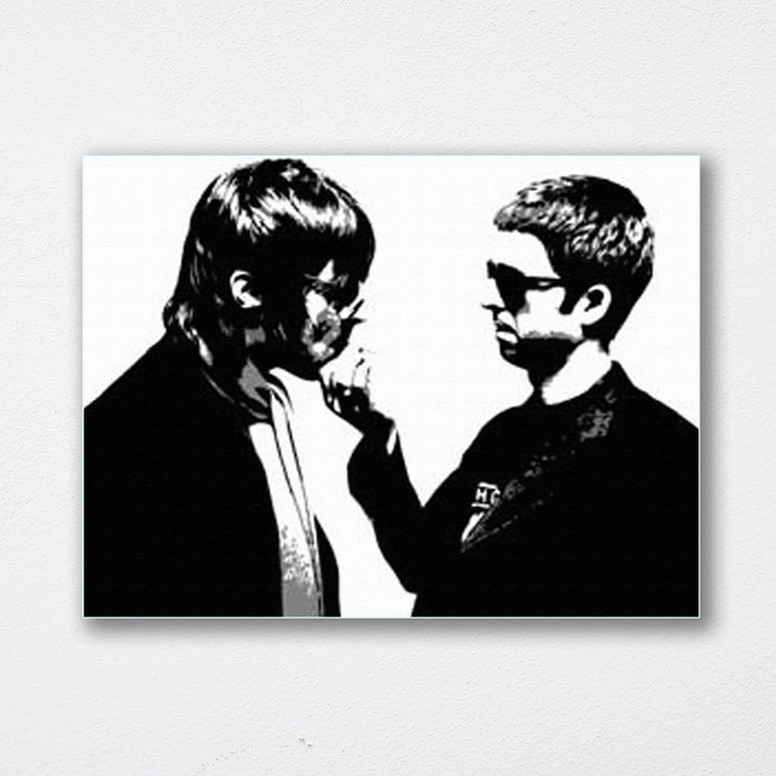 Liam and Noel Gallagher - Oasis – Blue Surf Art