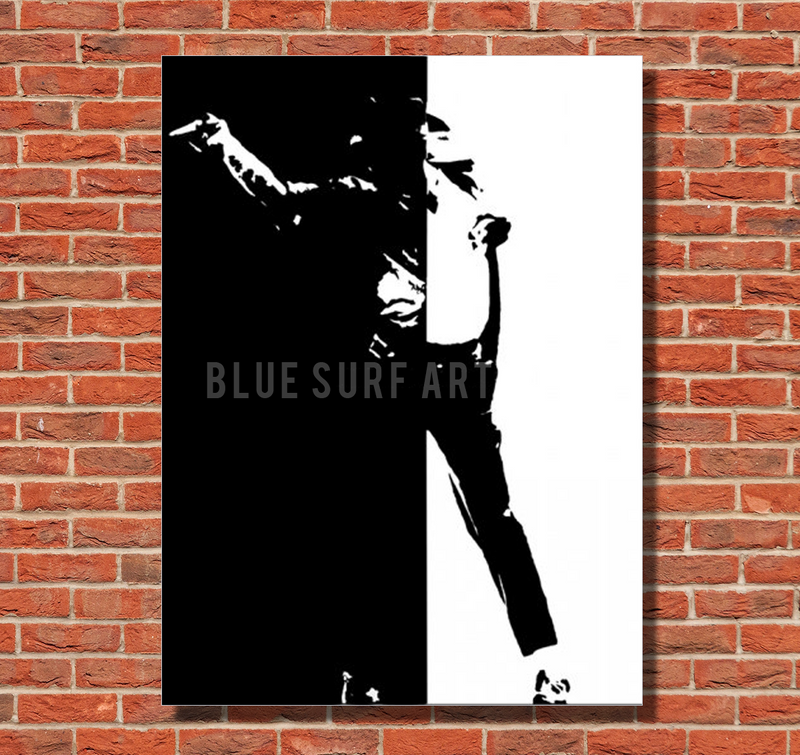 Black or White - Michael Jackson Oil Painting on Canvas by Blue Surf Art -2
