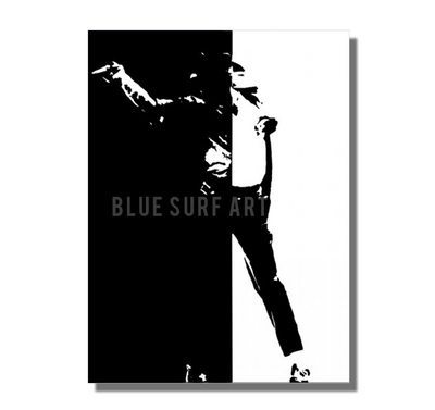 Black or White - Michael Jackson Oil Painting on Canvas by Blue Surf Art -3