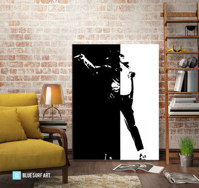 Black or White - Michael Jackson Oil Painting on Canvas by Blue Surf Art -6