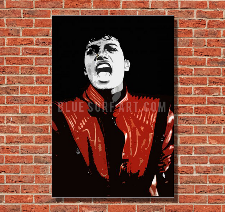 The Thriller - Michael Jackson oil paitning on canvas by Blue Surf Art - 1