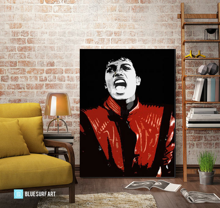 The Thriller - Michael Jackson oil paitning on canvas by Blue Surf Art - 4