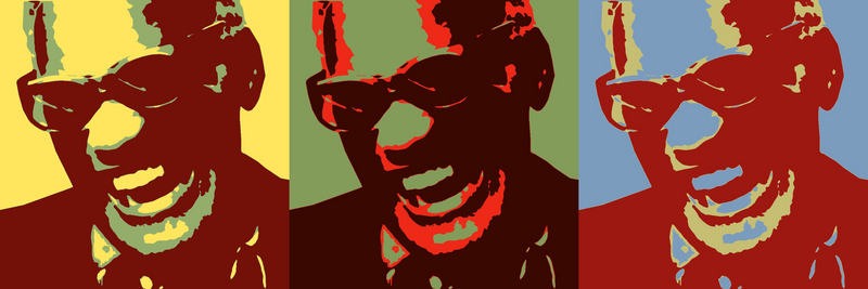 Ray Charles Original Oil on Canvas Handmade Music Wall Art