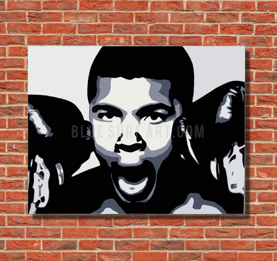 The Greatest - Muhammad Ali Oil Painting on Canvas by Blue Surf Art 1