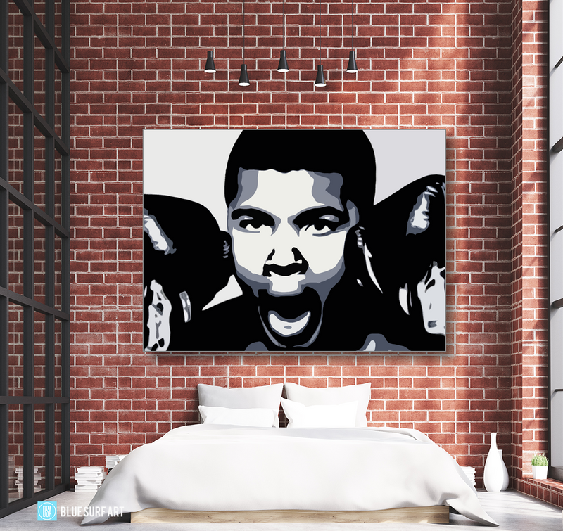 The Greatest - Muhammad Ali Oil Painting on Canvas by Blue Surf Art 3