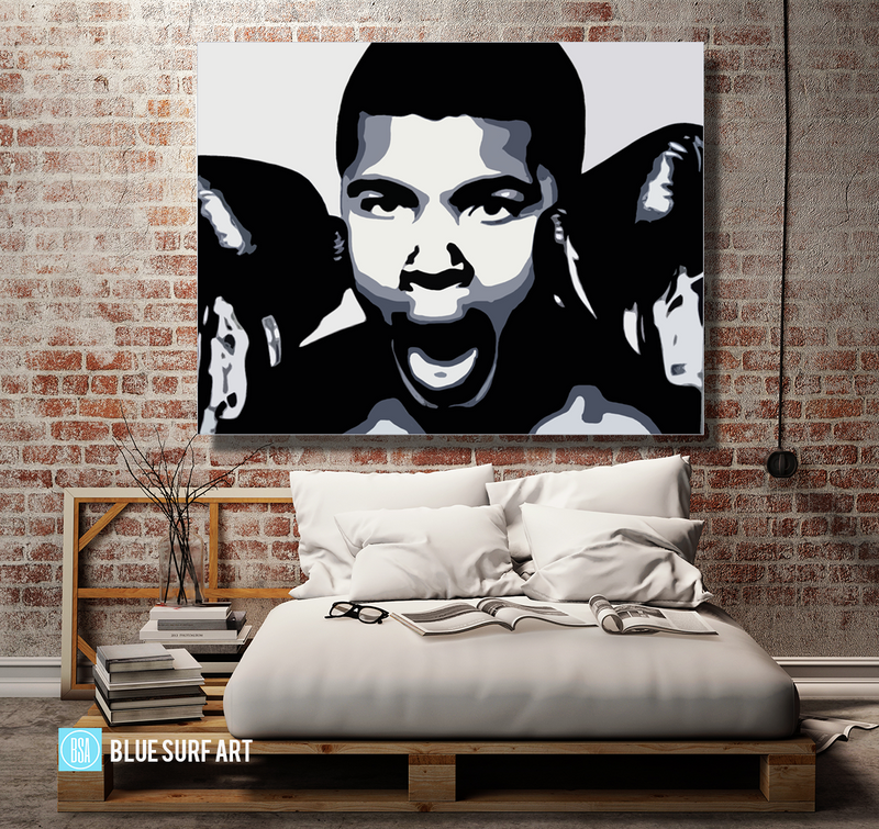 The Greatest - Muhammad Ali Oil Painting on Canvas by Blue Surf Art 4