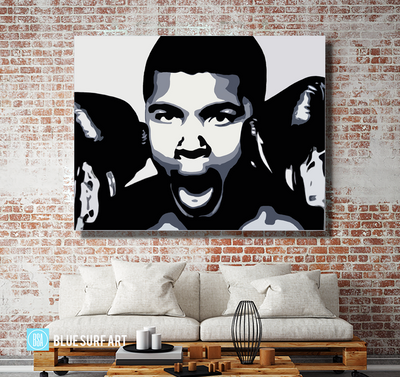 The Greatest - Muhammad Ali Oil Painting on Canvas by Blue Surf Art 5