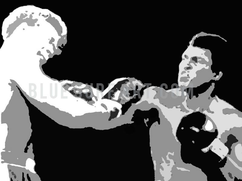 When Ali rumbled Foreman - Muhammad Ali Oil Painting on Canvas by Blue Surf Art