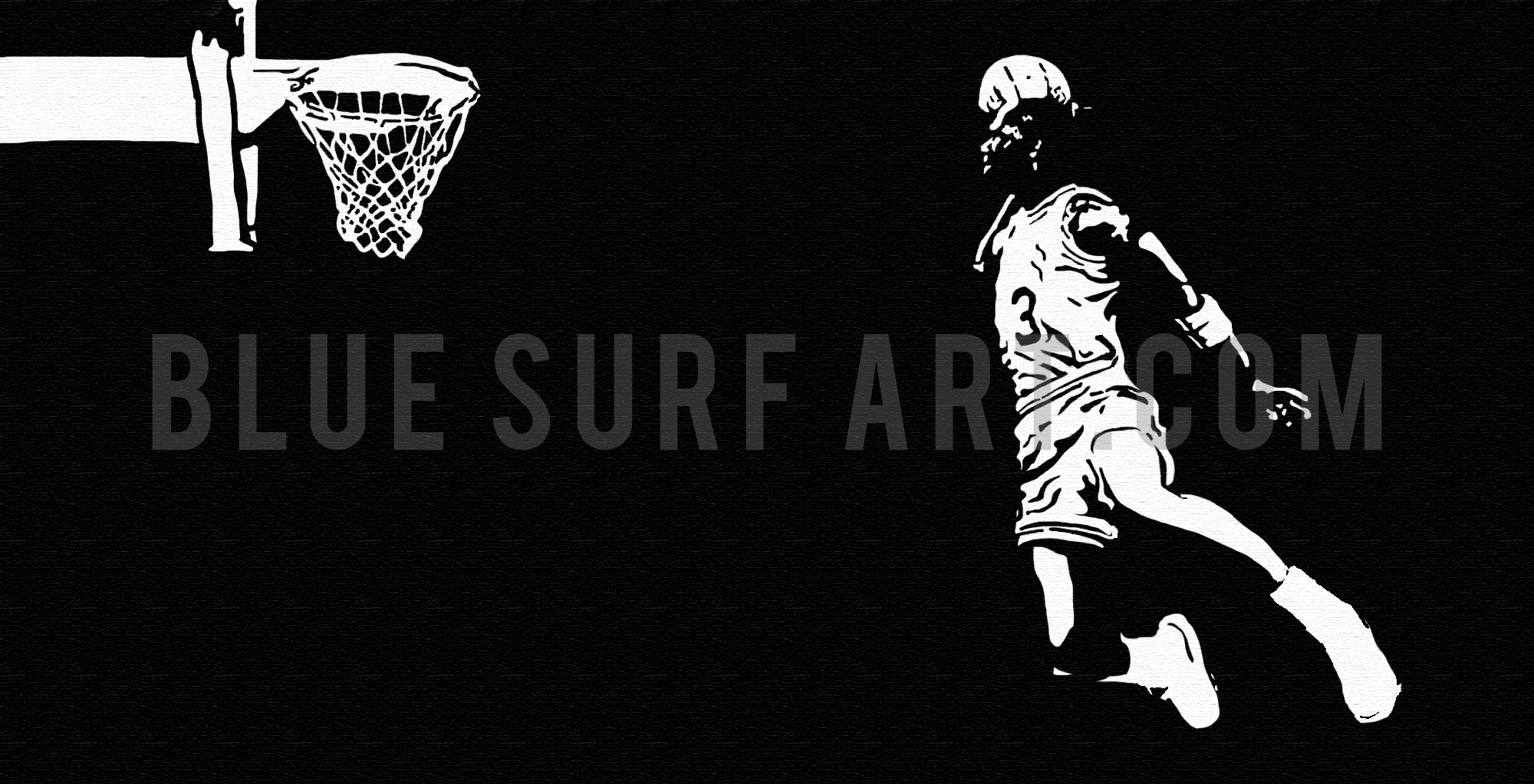 Slam-Dunk - Michael Jordan Oil Painting on Canvas by Blue Surf Art