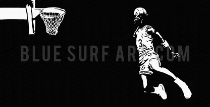 Slam-Dunk - Michael Jordan Oil Painting on Canvas by Blue Surf Art