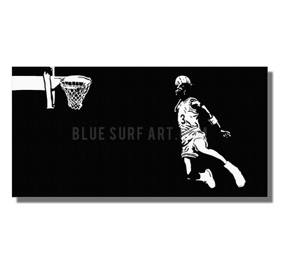 Slam-Dunk - Michael Jordan Oil Painting on Canvas by Blue Surf Art 2