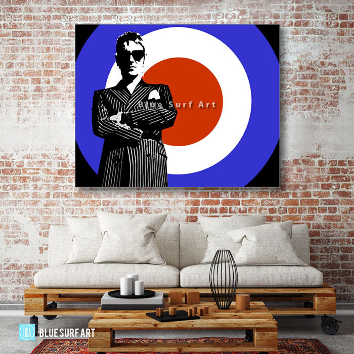 Paul Weller Target -  red brick wall