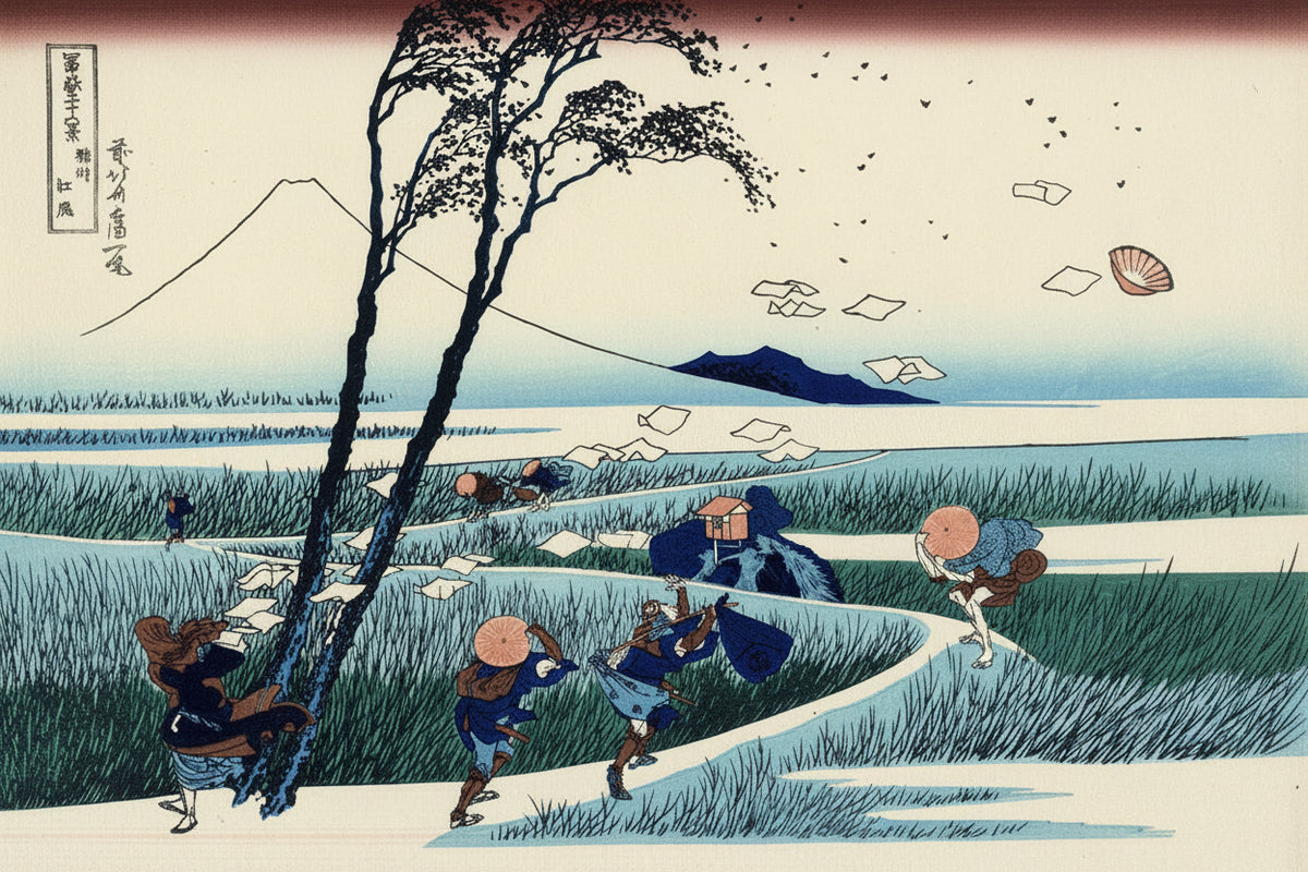 Ejiri in the Suruga province by Katsushika Hokusai Reproduction Painting
