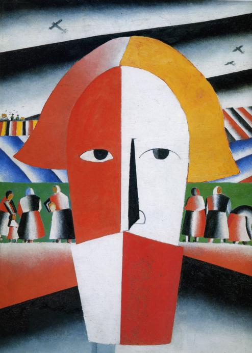 Head of a Peasant by Kazimir Malevich Reproduction Painting