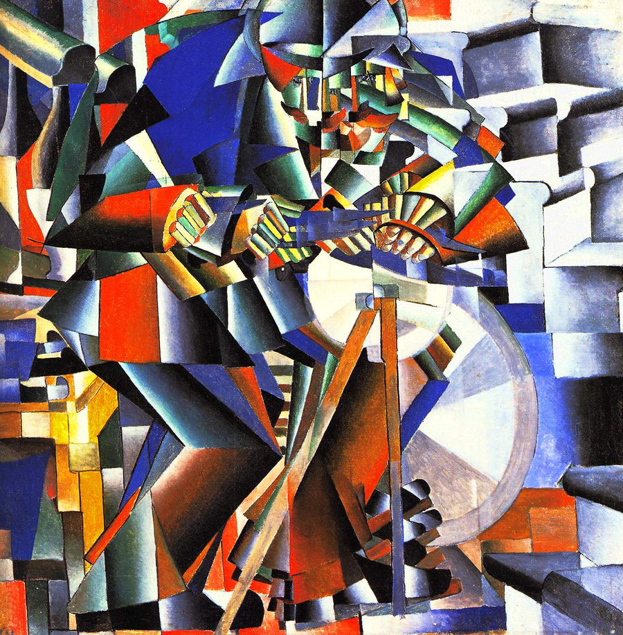 The Knifegrinder by Kazimir Malevich Reproduction Painting