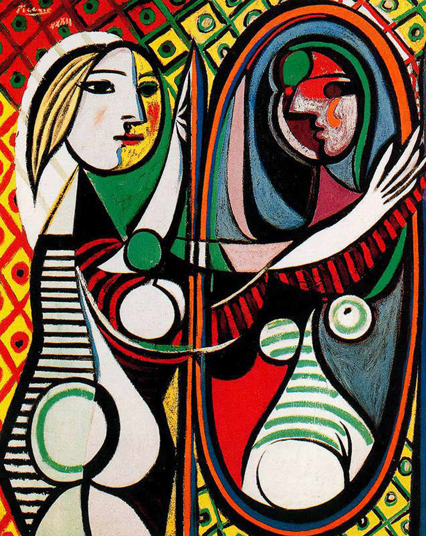 Girl before a Mirror by Pablo Picasso Reproduction Painting