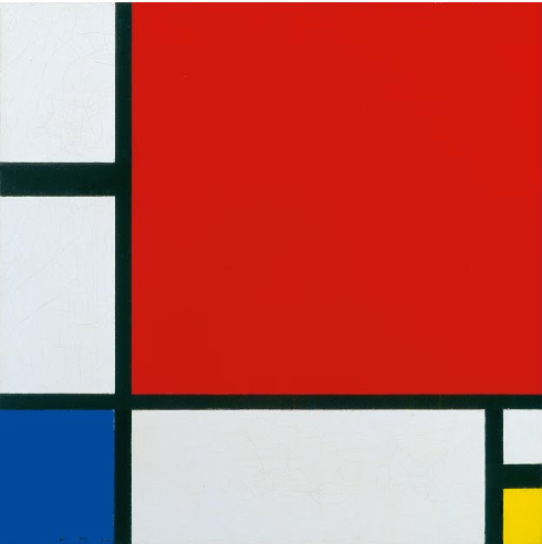 Composition II in Red, Blue, and Yellow by Piet Mondrian Reproduction Painting