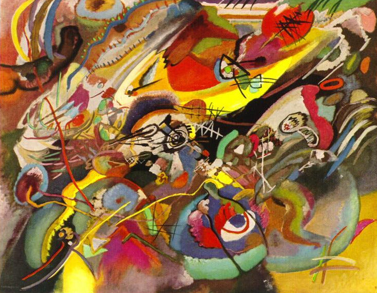 Study for "Composition VII" by Wassily Kandinsky Wall Art, Home Decor, Reproduction