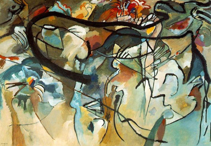 Composition V by Wassily Kandinsky Wall Art, Home Decor, Reproduction