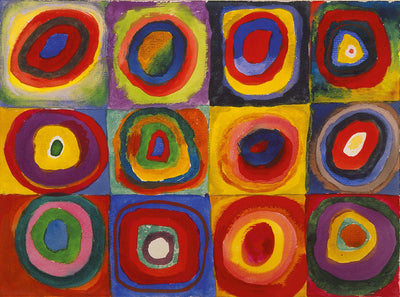 Color Study Squares with Concentric Circles by Wassily Kandinsky Wall Art, Home Decor, Reproduction
