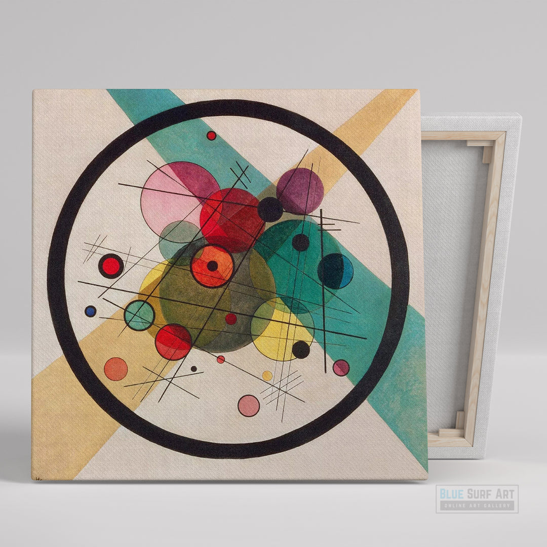 Color Study Squares with Concentric Circles by Wassily Kandinsky Reproduction