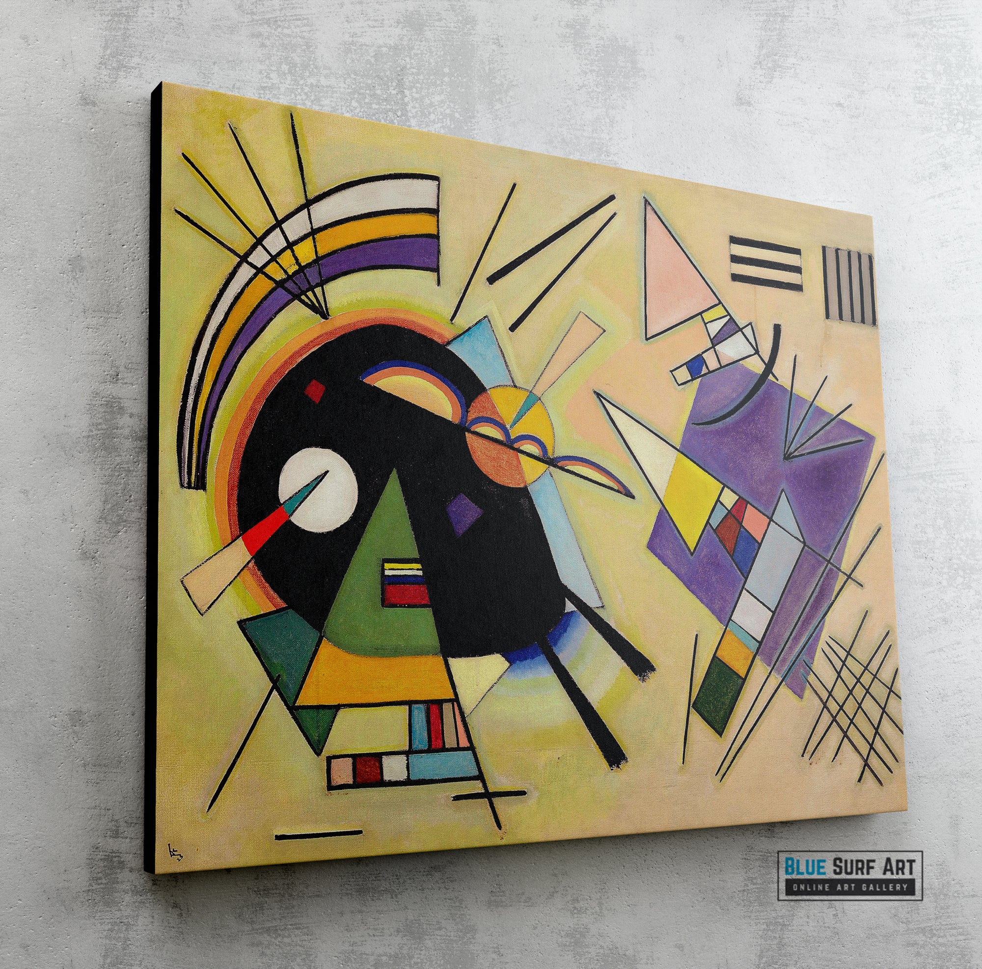Black and Violet, 1923 by Wassily Kandinsky Wall Art, Home Decor, Reproduction