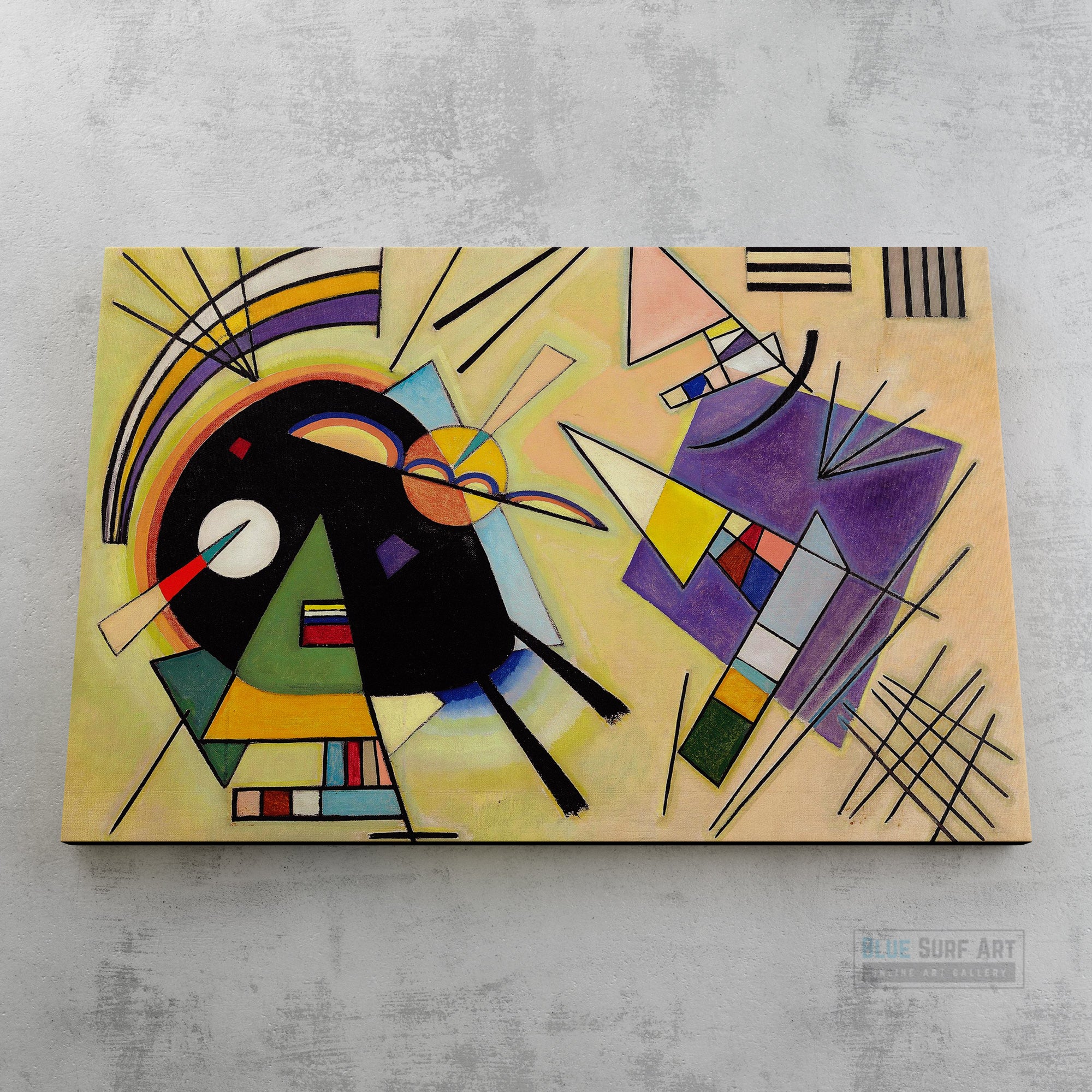 Black and Violet, 1923 by Wassily Kandinsky Wall Art, Home Decor, Reproduction