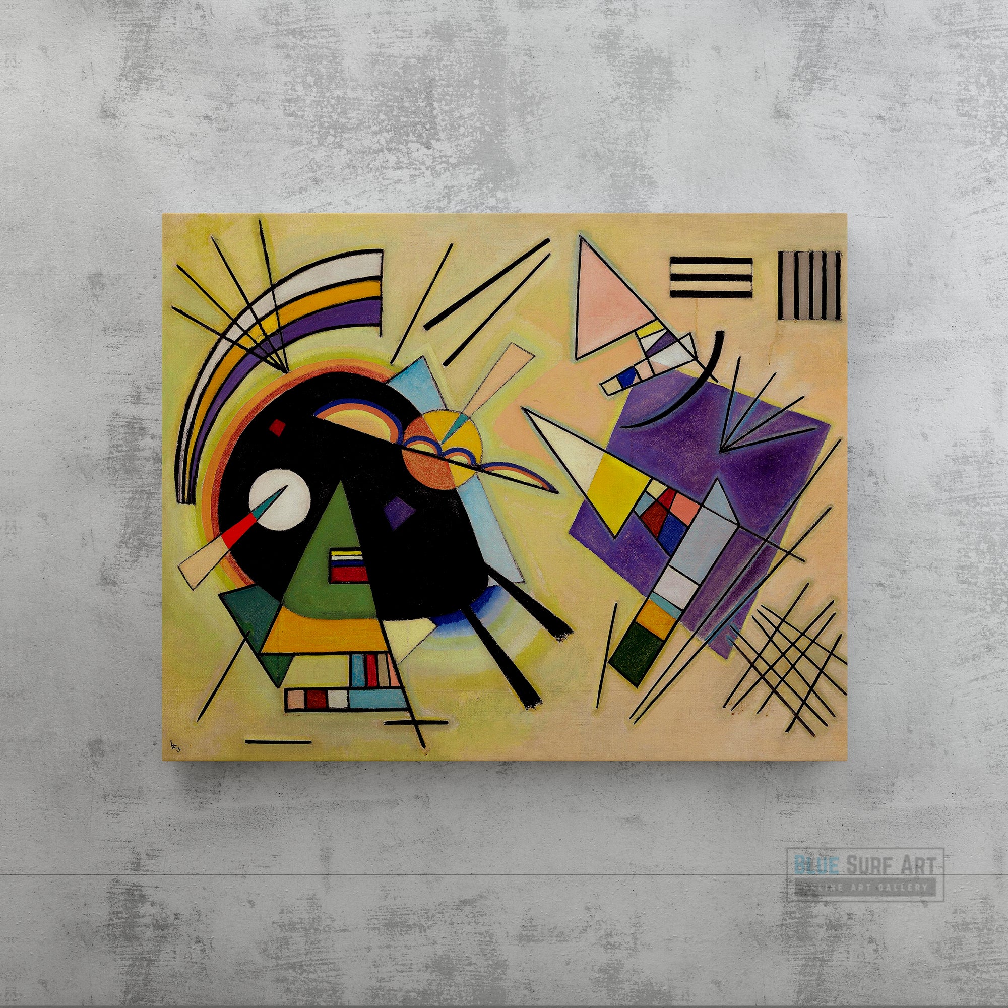 Black and Violet, 1923 by Wassily Kandinsky Wall Art, Home Decor, Reproduction