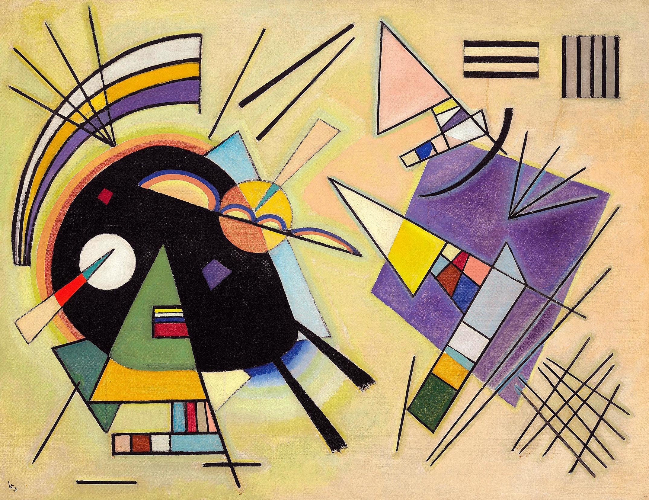 Black and Violet, 1923 by Wassily Kandinsky Wall Art, Home Decor, Reproduction