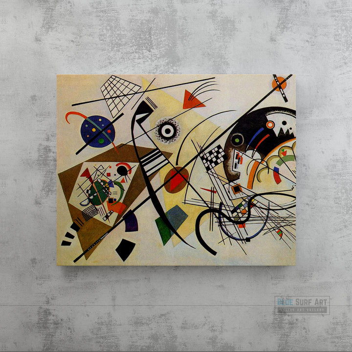 Transverse Line, 1923 by Wassily Kandinsky Wall Art, Home Decor, Reproduction for sale by Blue Surf Art