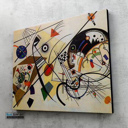Transverse Line, 1923 by Wassily Kandinsky Wall Art, Home Decor, Reproduction for sale by Blue Surf Art