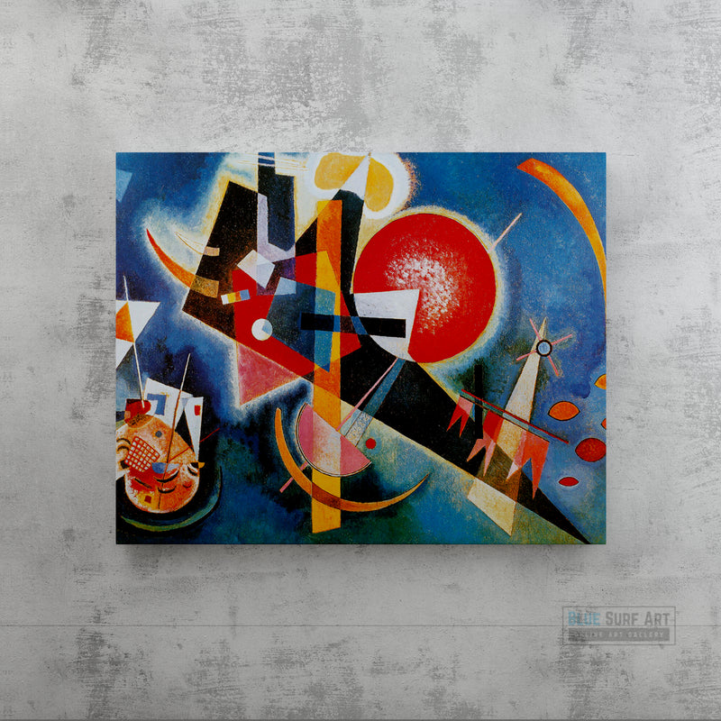 In Blue 1925 by Wassily Kandinsky Reproduction for Sale - Blue Surf Art