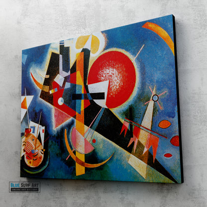 In Blue 1925 by Wassily Kandinsky Reproduction for Sale - Blue Surf Art