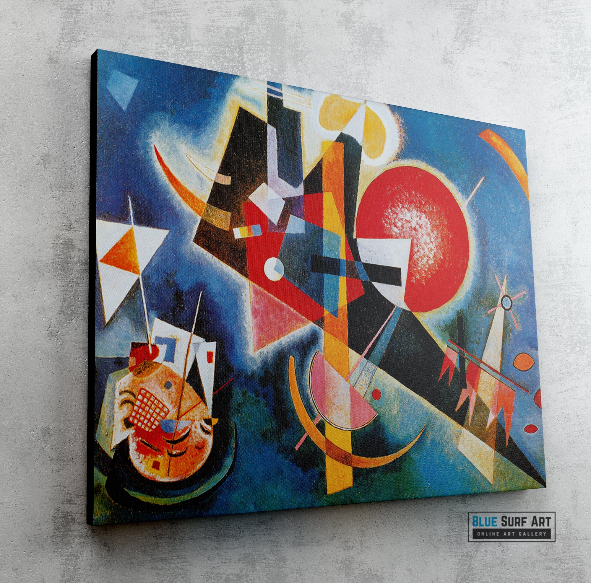 In Blue 1925 by Wassily Kandinsky Reproduction for Sale - Blue Surf Art