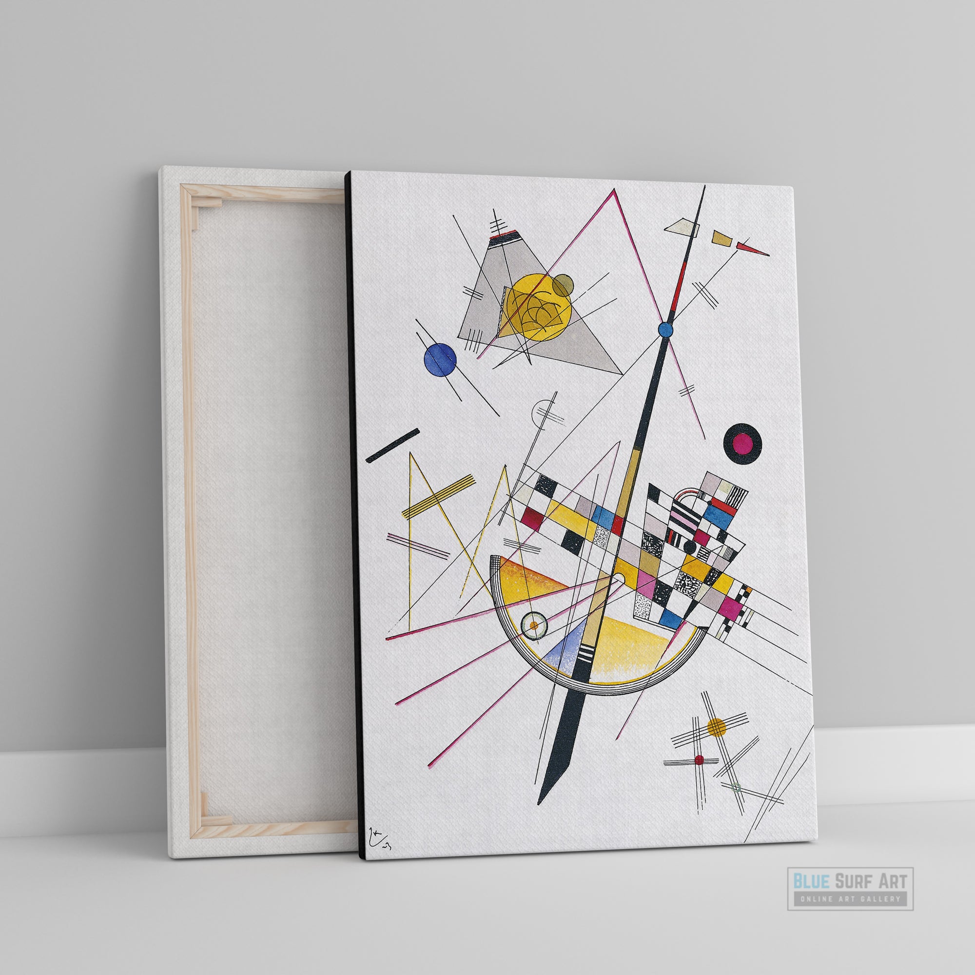 Delicate Tension #85 1923 by Wassily Kandinsky Reproduction for Sale - Blue Surf Art