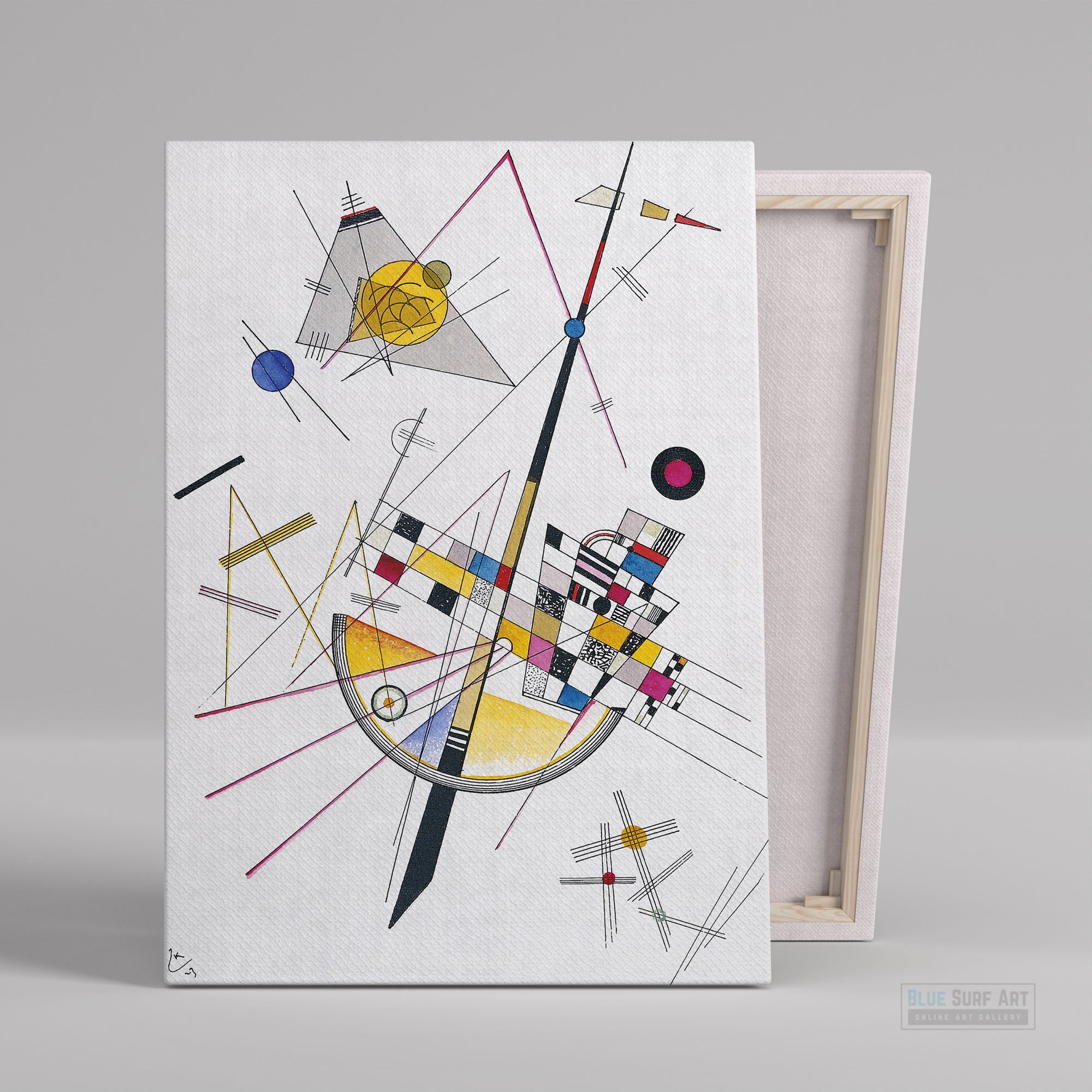 Delicate Tension #85 1923 by Wassily Kandinsky Reproduction for Sale - Blue Surf Art
