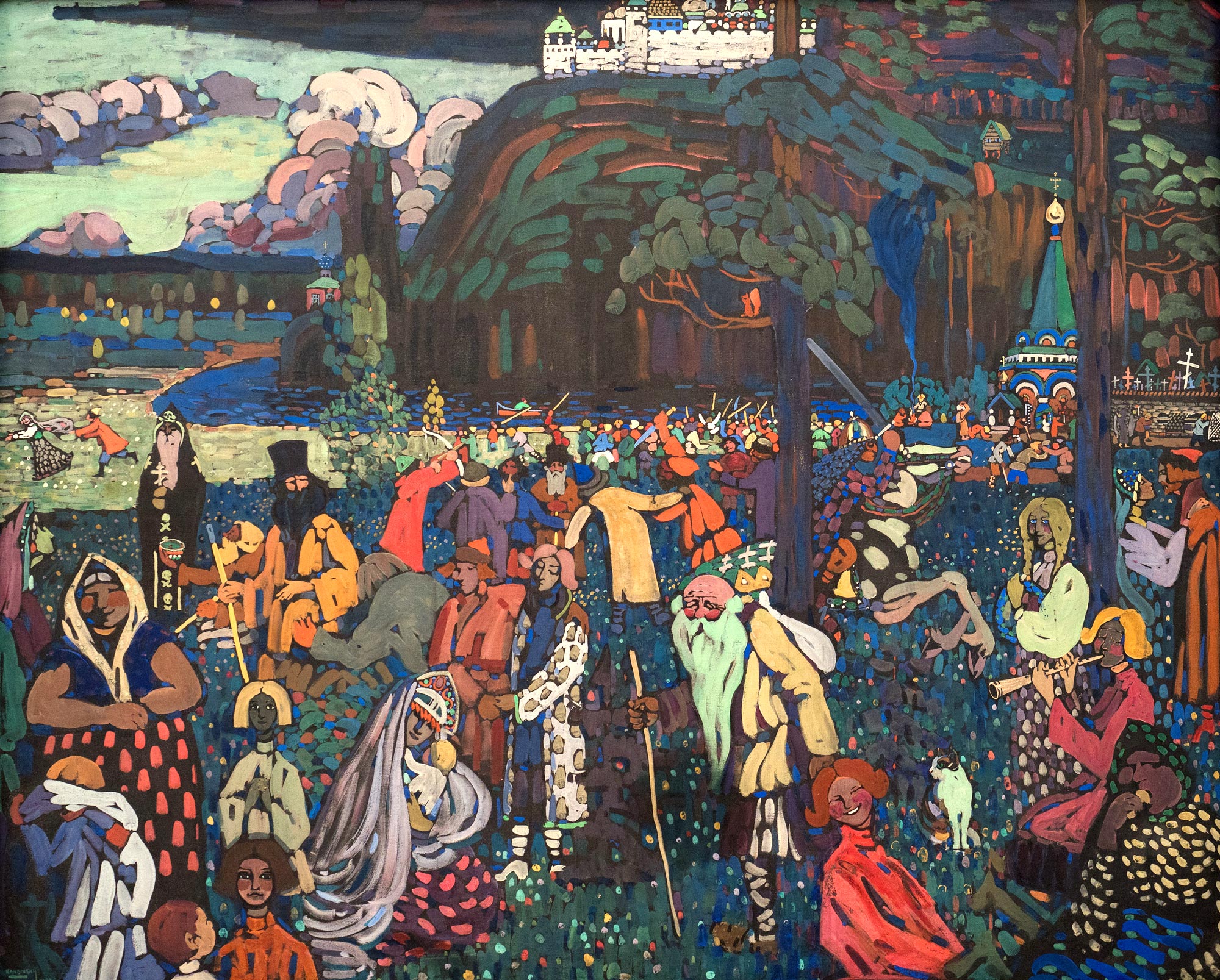 Colorful Life, 1907 by Wassily Kandinsky Reproduction for Sale - Blue Surf Art
