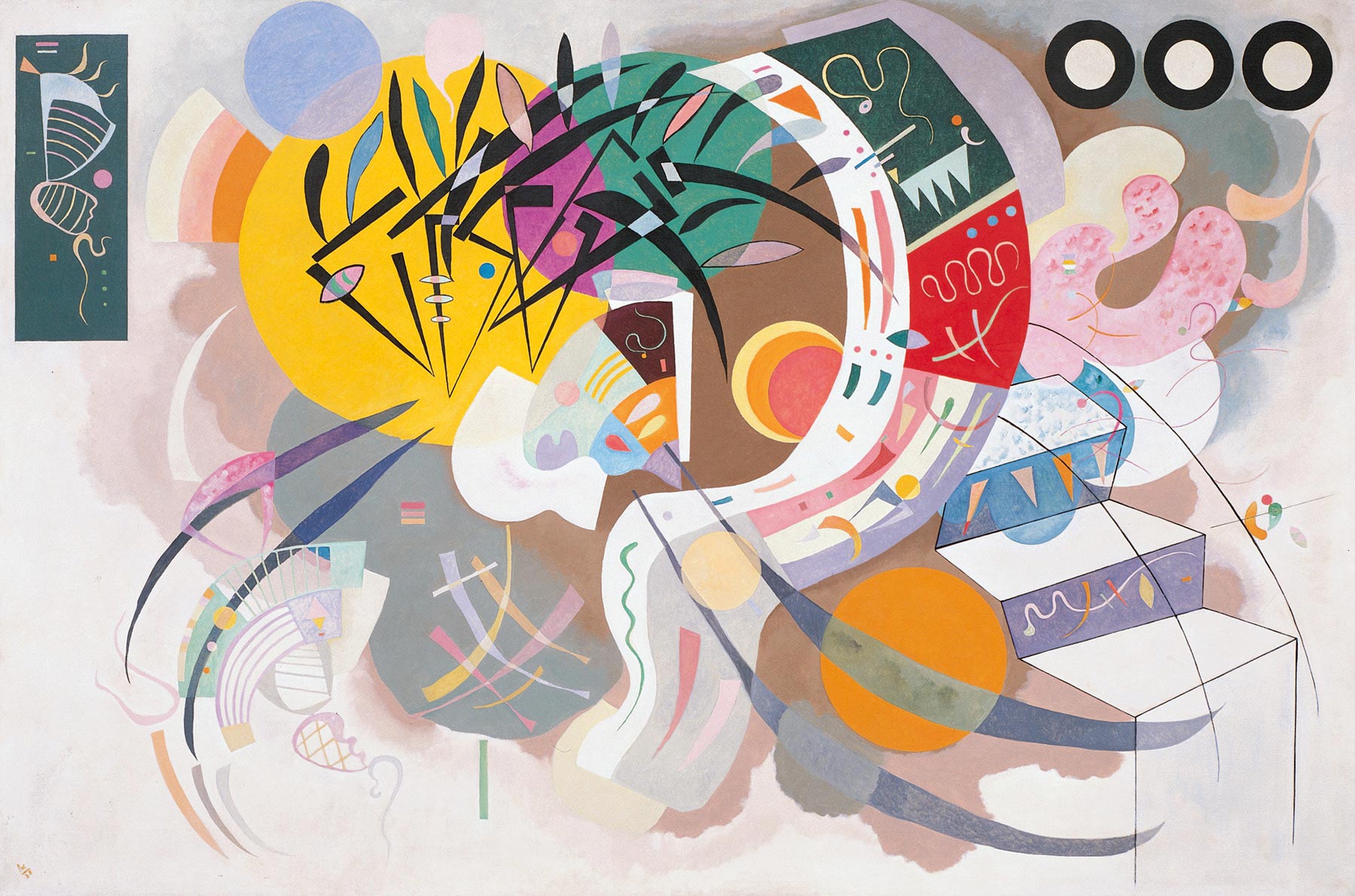 Dominant Curve 1936 by Wassily Kandinsky Reproduction for Sale - Blue Surf Art