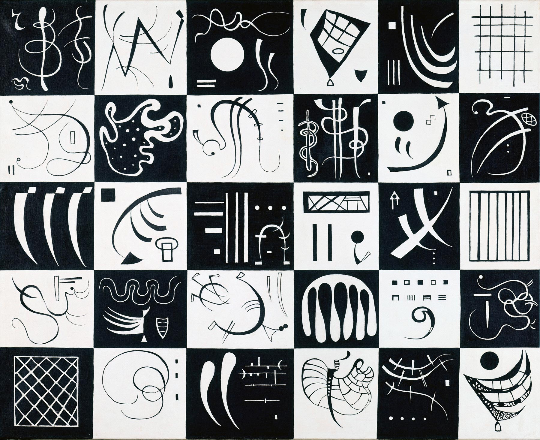 Thirty 1937 by Wassily Kandinsky Reproduction for Sale - Blue Surf Art