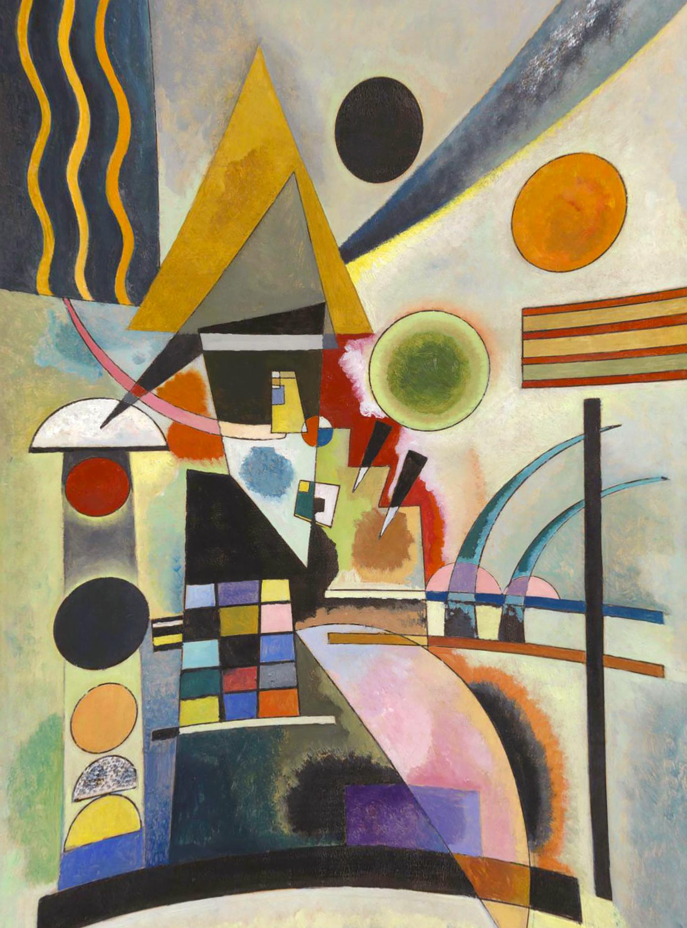 Swinging 1925 by Wassily Kandinsky Reproduction for Sale - Blue Surf Art